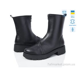 Черевики жіночі стильні Весна/осінь 7077 чорний к. (6 пар р.36-40) "A.N.I.One" недорого оптом від прямого постачальника