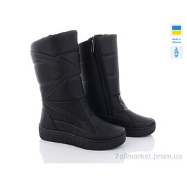 Дутики жіночі утеплені Зима Paolla 420 чорний (8 пар р.37-42) "Paolla" недорого оптом від прямого постачальника