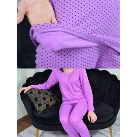 Фотография Пижама тёплая женская 407 lilac р.48-56 "Samo" недорого оптом от прямого поставщика
