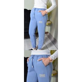 Фотография Штаны спортивные женские тёплые 44036 l.blue р.48-56 "Samo" недорого оптом от прямого поставщика