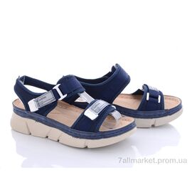 Фотография Босоножки женские летние Лето 6707 blue (8 пар р.37-42) "Коронате" недорого оптом от прямого поставщика