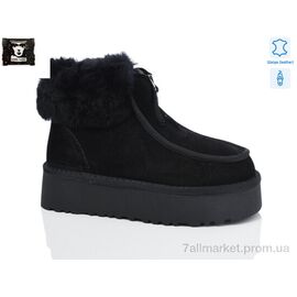 Фотография Угги женские утепленные зима W09-G58P black (6 пар р.36-41) "Steel Land" недорого оптом от прямого поставщика