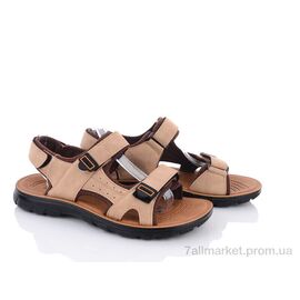 Сандалії чоловічі літні Літо A87 khaki (8 пар р.40-45) "Baolikang" недорого оптом від прямого постачальника