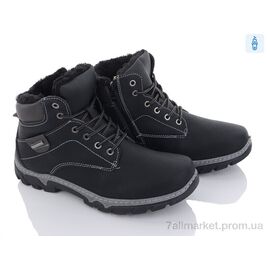 Черевики чоловічі стильні Зима MX2303 black (8 пар р.40-45) "Baolikang" недорого оптом від прямого постачальника