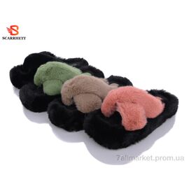 Фотография Тапки женские для дома Весна/осень 1323 mix (12 пар р.35-40) "SCARRHETT" недорого оптом от прямого поставщика