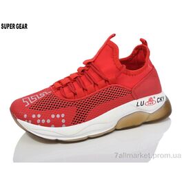 Кросівки жіночі модні Весна/осінь B885-1 red (8 пар р.36-41) "Super Gear" недорого оптом від прямого постачальника