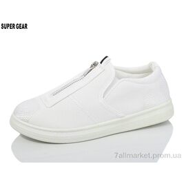Сліпони жіночі тканинні Весна/осінь 880-1 white (8 пар р.36-41) "Super Gear" недорого оптом від прямого постачальника