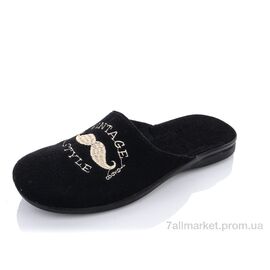 Тапки чоловічі домашні Весна/осінь S25 войлок черный (6 пар р.41-45) "Inblue" недорого оптом від прямого постачальника