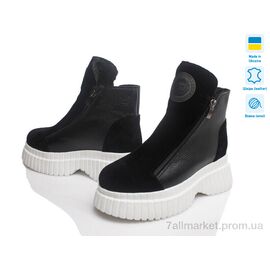 Черевики жіночі стильні Зима Paradize 5027-202 чорний зима (6 пар р.36-40) "Prime-Opt" недорого оптом від прямого постачальника