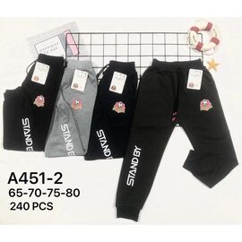 Штани дитячі спортивні на дівчинку A451-2 mix р.65-80 "JEANS KIDS" недорого оптом від прямого постачальника