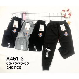 Штани дитячі спортивні на хлопчика A451-3 mix р.65-80 "JEANS KIDS" недорого оптом від прямого постачальника