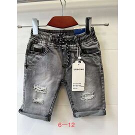 Дитячі шорти на дівчинку 2629 grey р.6-12 "JEANS KIDS" недорого оптом від прямого постачальника