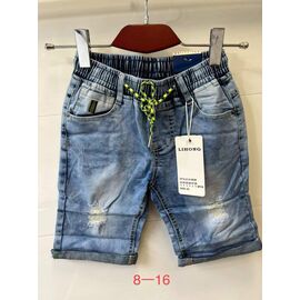 Дитячі шорти на дівчинку 2638 blue р.8-16 "JEANS KIDS" недорого оптом від прямого постачальника