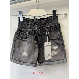 Дитячі шорти на дівчинку 2658 grey р.6-12 "JEANS KIDS" недорого оптом від прямого постачальника