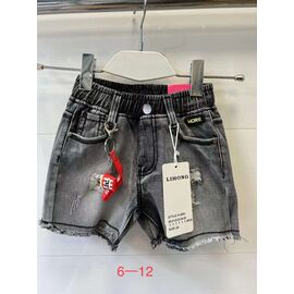 Дитячі шорти на дівчинку 2661 grey р.6-12 "JEANS KIDS" недорого оптом від прямого постачальника