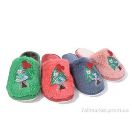 Фотография Тапки детские домашние зима WF40 mix (12 пар р.30-35) "Deshman" недорого оптом от прямого поставщика