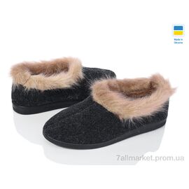 Фотография Тапки женские для дома зима Луцьк N24 чорний (8 пар р.37-40) "Vladimir" недорого оптом от прямого поставщика