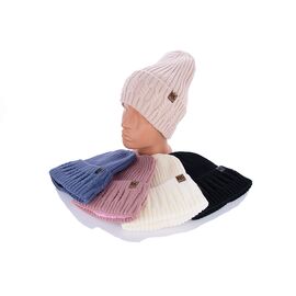 Фотография Шапка зимняя женская E01 жін.флис mix р.54-58 "Viola" недорого оптом от прямого поставщика