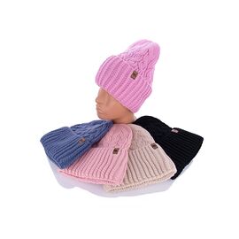 Шапка зимова жіноча E02 жін.флис mix р.54-58 "Viola" недорого оптом від прямого постачальника