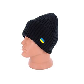 Шапка чоловіча зимова AS06-2 прапор black р.56-60 "Viola" недорого оптом від прямого постачальника