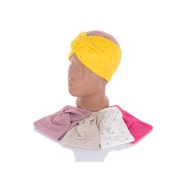 Фотография Повязка детская на девочку 004-3 тринитка mix р.50-52 "Viola" недорого оптом от прямого поставщика