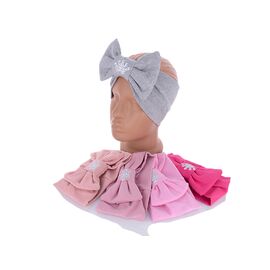 Фотография Повязка детская на девочку 004-6 тринитка mix р.50-52 "Viola" недорого оптом от прямого поставщика