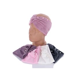 Пов'язка дитяча на дівчинку 003-1 велюр mix р.50-52 "Viola" недорого оптом від прямого постачальника