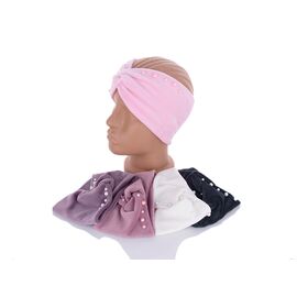 Пов'язка дитяча на дівчинку 003-2 велюр mix р.50-52 "Viola" недорого оптом від прямого постачальника