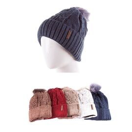 Шапка зимова жіноча 40 нат мех флис микс р.One size "Viola" недорого оптом від прямого постачальника