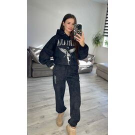 Костюм спортивний жіночий 314 black р.42-48 "VLADISLAVA" недорого оптом від прямого постачальника