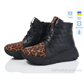 Фотография Ботинки женские стильные зима 523 ч.ш.-нуб. (6 пар р.36-40) "Мрія" недорого оптом от прямого поставщика