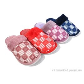 Тапки жіночі для будинку Зима Шльопки Ж 697 mix (12 пар р.36-41) "Progress" недорого оптом від прямого постачальника