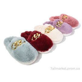 Фотография Тапки женские для дома зима 1010 mix (12 пар р.36-41) "Deshman" недорого оптом от прямого поставщика