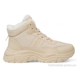 Кросівки жіночі модні Зима 248RD09-1 бежевий (8 пар р.36-41) "Massmag" недорого оптом від прямого постачальника