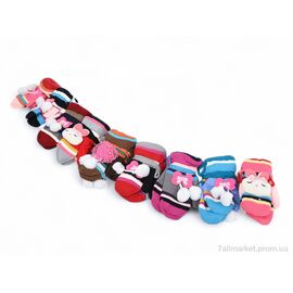 Рукавиці дитячі Зима T32 mix (08057) (12 шт. р.сіткаOne size) "Obuvok" недорого оптом від прямого постачальника