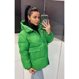 Фотография Куртка женская зимняя 6305 green р.M-XL "Blondinka" недорого оптом от прямого поставщика