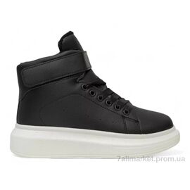 Черевики жіночі стильні Зима 248RA2252 чорно-білий (8 пар р.36-41) "Massmag" недорого оптом від прямого постачальника