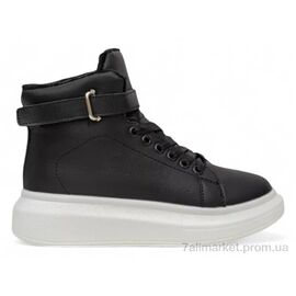 Черевики жіночі стильні Зима 248RA2251 чорно-білий (8 пар р.36-41) "Massmag" недорого оптом від прямого постачальника