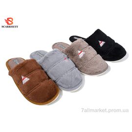 Тапки чоловічі домашні Весна/осінь 6112 mix (12 пар р.40-45) "SCARRHETT" недорого оптом від прямого постачальника