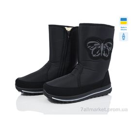 Чоботи жіночі зручні Зима 3133 чорний (6 пар р.37-42) "Paolla" недорого оптом від прямого постачальника