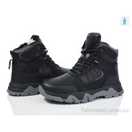 Черевики дитячі зручні Зима D15 black (8 пар р.36-41) "Ok Shoes" недорого оптом від прямого постачальника