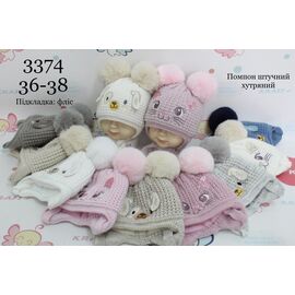 Фотография Шапка детская зимняя унисекс 3374 mix р.36-38 "Red Hat" недорого оптом от прямого поставщика