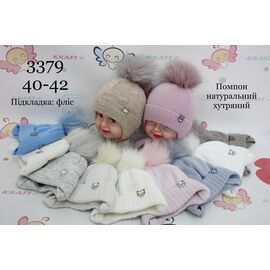 Шапка дитяча зимова унісекс 3379 mix р.40-42 "Red Hat" недорого оптом від прямого постачальника