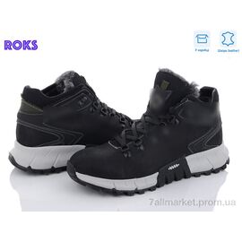 Фотография Ботинки мужские стильные зима 550 чорно-хакі (6 пар р.40-45) "Roks" недорого оптом от прямого поставщика