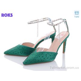 Фотография Босоножки женские летние Лето LC03 green (12 пар р.36-40) "Roks" недорого оптом от прямого поставщика