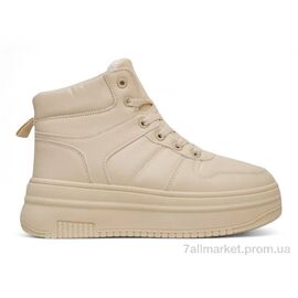 Кросівки жіночі модні Зима 248RAM014 бежевий (8 пар р.36-41) "Massmag" недорого оптом від прямого постачальника