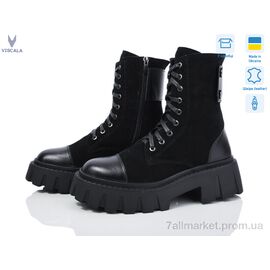 Черевики жіночі стильні Зима 27830 ч.VL163Z ч.з.ш. зима (6 пар р.36-40) "Viscala" недорого оптом від прямого постачальника