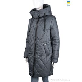 Куртка жіноча Зима Zarina d.grey (6 шт. р.сітка50-60) "Tatiana-DIVO" недорого оптом від прямого постачальника
