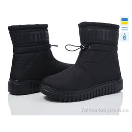 Дутики жіночі утеплені Зима 4414 чорний (6 пар р.37-41) "Paolla" недорого оптом від прямого постачальника