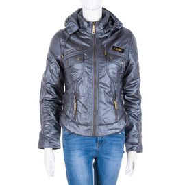 Куртка жіноча демісезонна AB90-3 grey р.42-48 "Meisty" недорого оптом від прямого постачальника